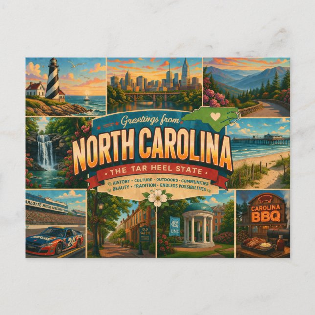 Vykort från North Carolina (Framsida)