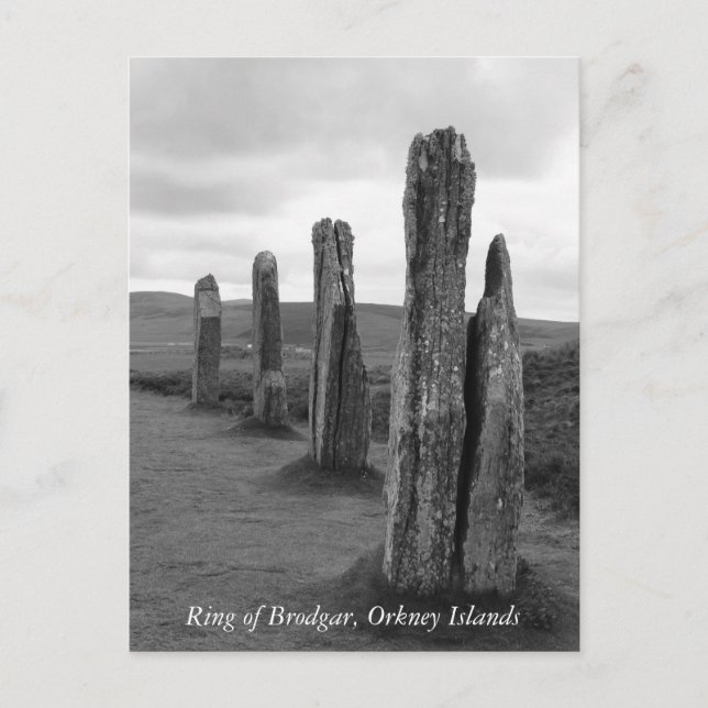 vykort från Ring i Brodgar, Orkney-öarna (Framsida)