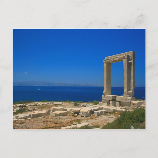 Vykort från templet Apollo på Naxos (Framsida)