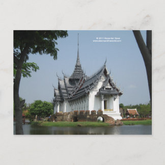 Vykort från Thailand med bild av tempel
