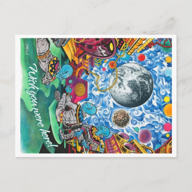 Vykort från utomjordingar i rymden (Framsida)