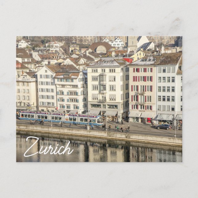 Vykort från Zürich Schweiz Hälsning  (Framsida)