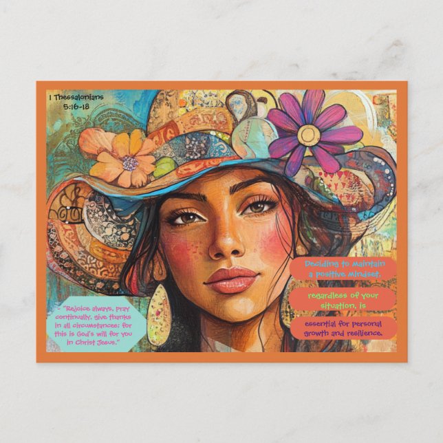 Vykort Fröj dig alltid 1 Thessalonikerbrevet 5:16 (Framsida)