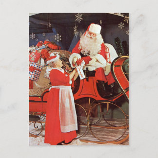 Vykort - Fru Santa