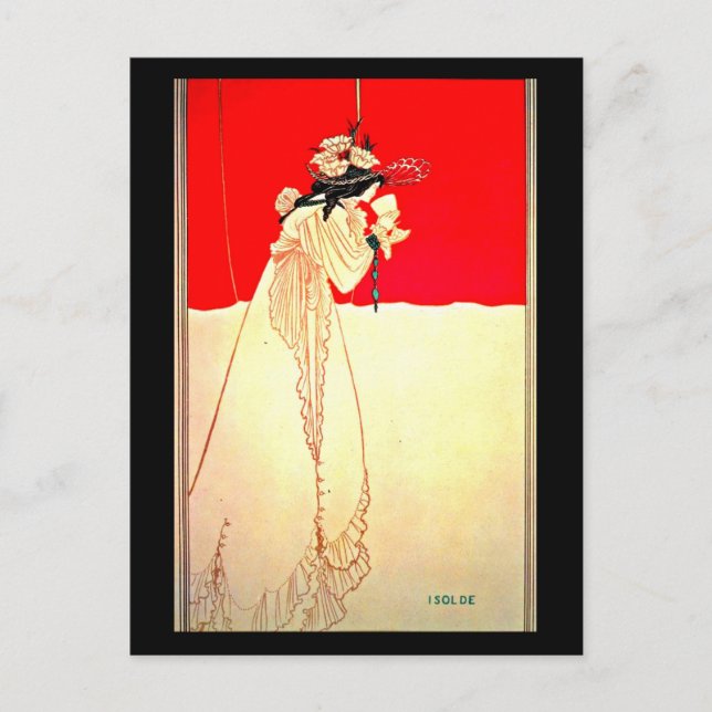 Vykort-Gammal Illustration-Aubrey Beardsley 11 Vykort (Framsida)