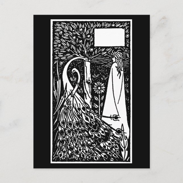 Vykort-Gammal Illustration-Aubrey Beardsley 38 Vykort (Framsida)