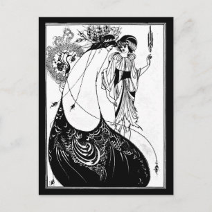 Vykort-Gammal Illustration-Aubrey Beardsley 8 Vykort