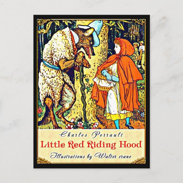 Vykort-Gammal illustration-Walter Crane 40 Vykort (Framsida)