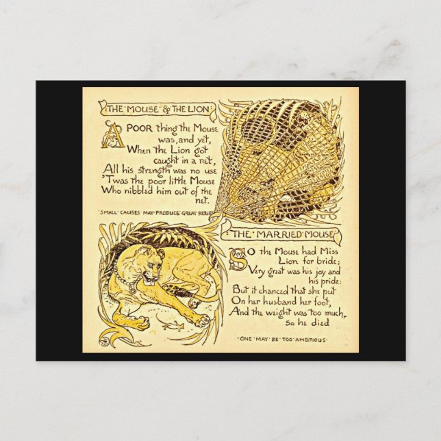 Vykort-Gammal illustration-Walter Crane 65 Vykort (Framsida)