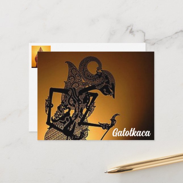 Vykort Gatotkaca (Fram/Back In Situ)