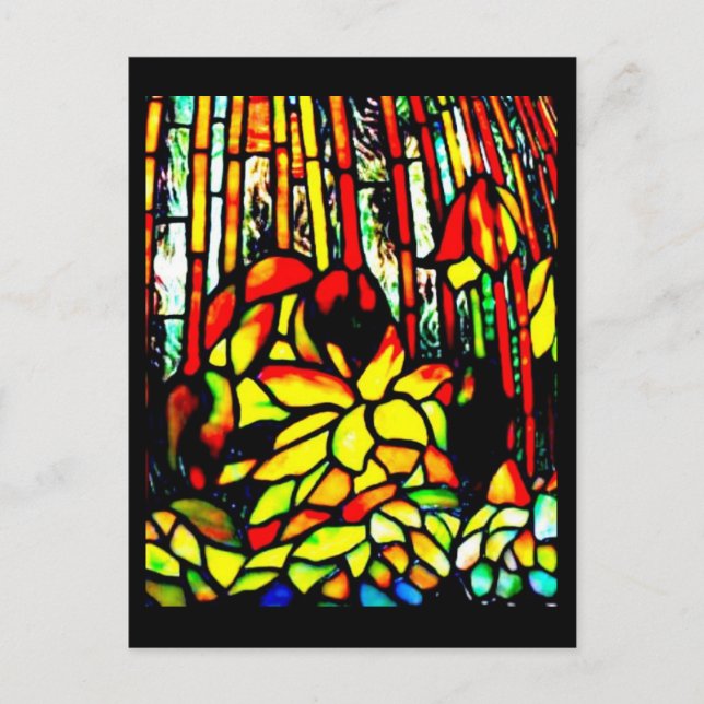 Vykort - glasaktigt - Louis Tiffany 9 (Framsida)