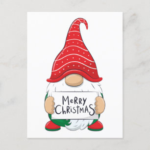 vykort - God jul Gnome