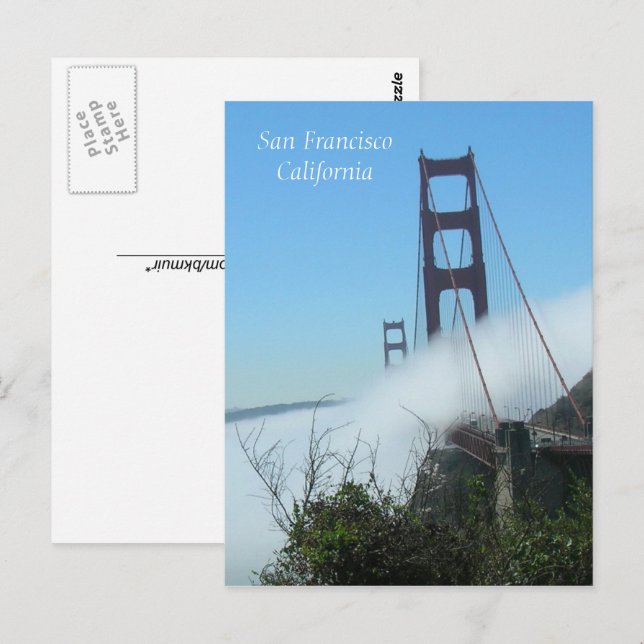 Vykort - Golden Gate Bridge (Fram/baksida)