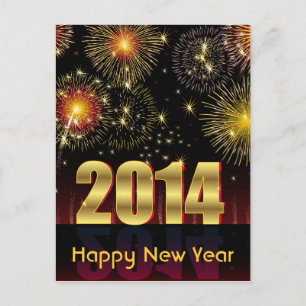 vykort Gott nytt år 2014