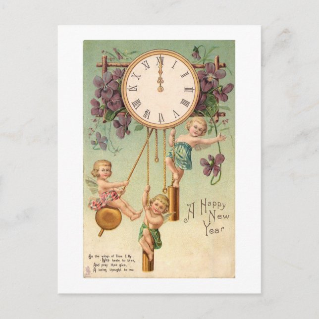 vykort: Gott nytt år Vykort (Framsida)