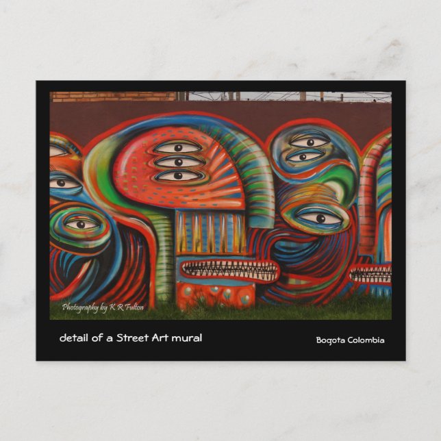 vykort: Graffiti Ögon Vykort (Framsida)