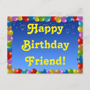 vykort Grattis på födelsedagen Friend