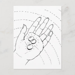 Vykort - Hand med Juveler