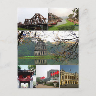vykort Hanoi Monuments, Vietnam