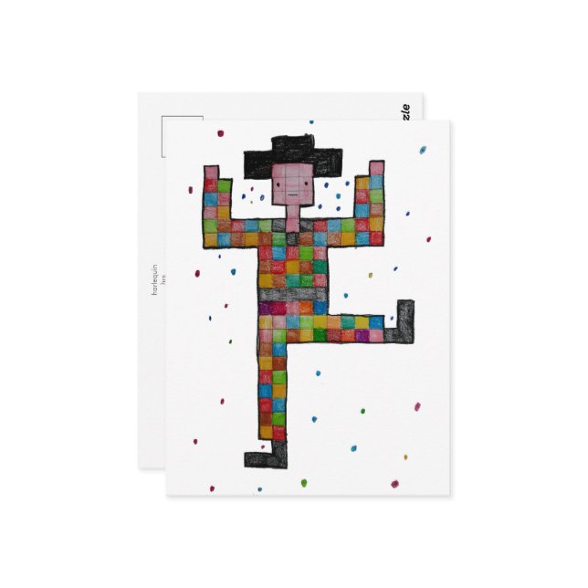 vykort _ harlequin (Fram/Back In Situ)