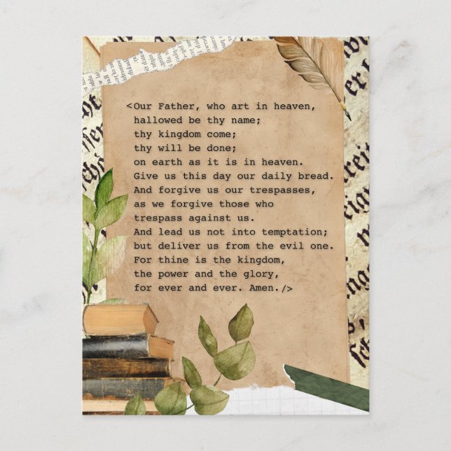 Vykort - Herrens bön (Framsida)