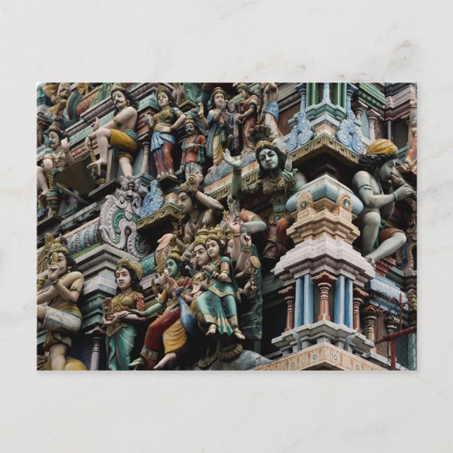 Vykort Hindu tempel Sri Lanka Colombo (Framsida)