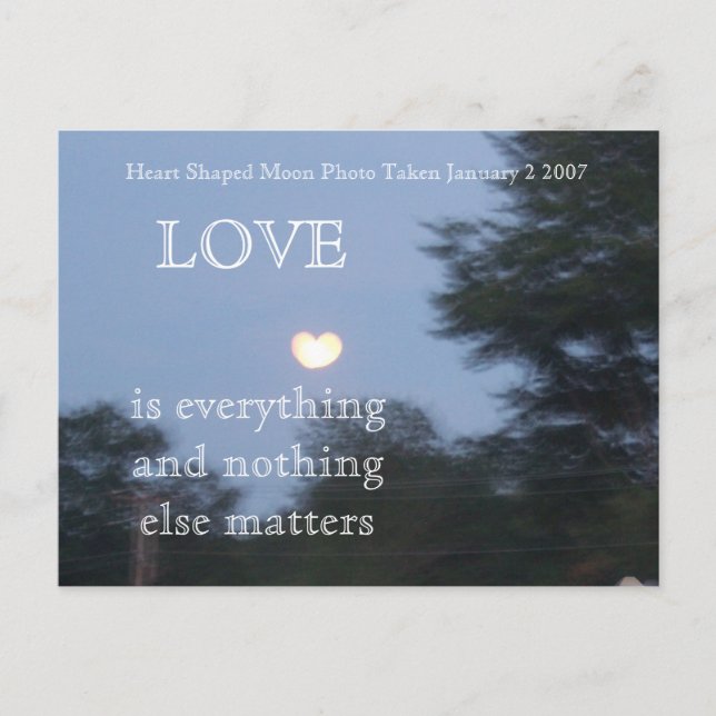 Vykort Hjärtformad måne (Framsida)