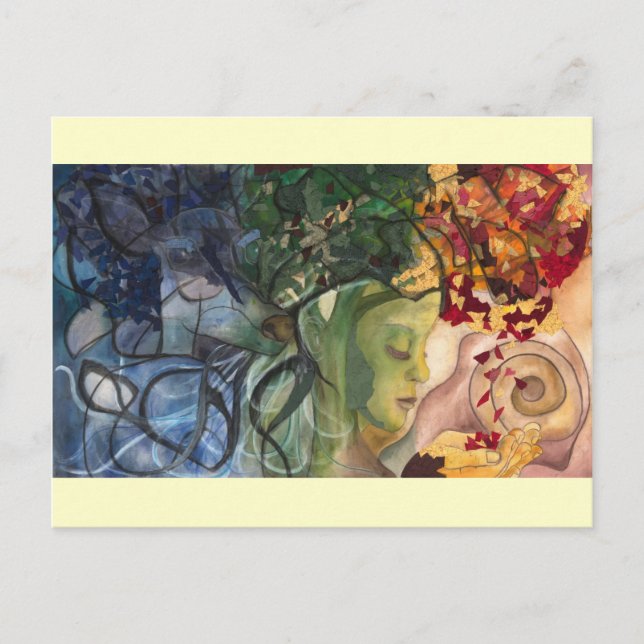 vykort: "Hjort Woman" Vykort (Framsida)