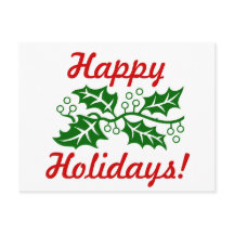 vykort - Holly Hälsning