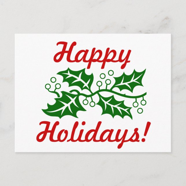 vykort - Holly Hälsning (Framsida)