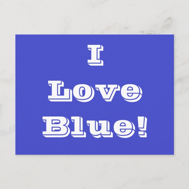 Vykort I Kärlek Blue (Framsida)
