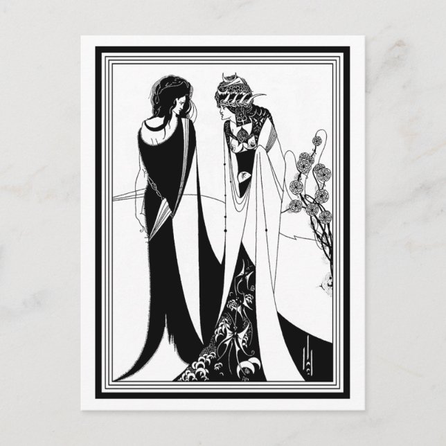 vykort: Illustration av Aubrey Beardsley Vykort (Framsida)