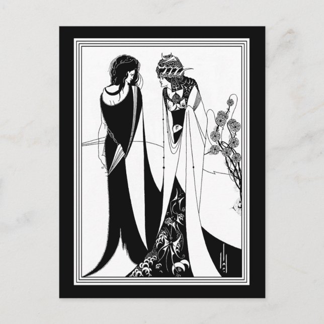 vykort: Illustration av Aubrey Beardsley Vykort (Framsida)