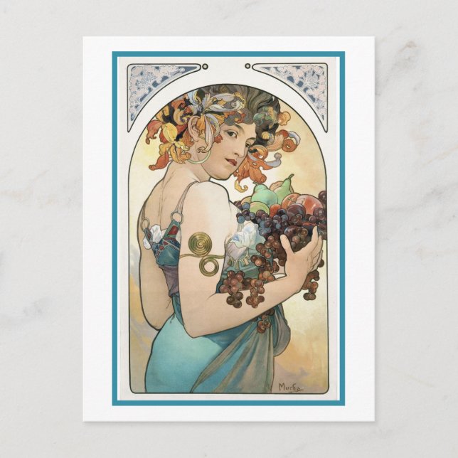 vykort - Insamlande frukt (Framsida)