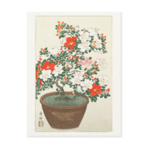 VYKORT: JAPANESE ART: OHARA KOSON : AZALEAS