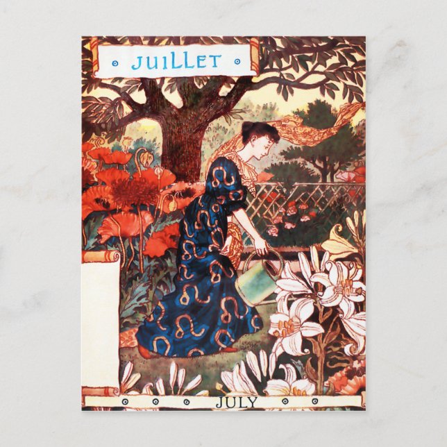 Vykort: Juli månad - Jullet Vykort (Framsida)