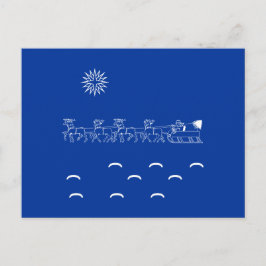 Vykort - jultomtens Sleigh-skjuts