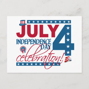 vykort JULY 4 Firande, anpassa