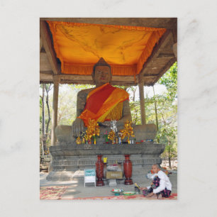 vykort Kambodja, Angkor Thom Buddha