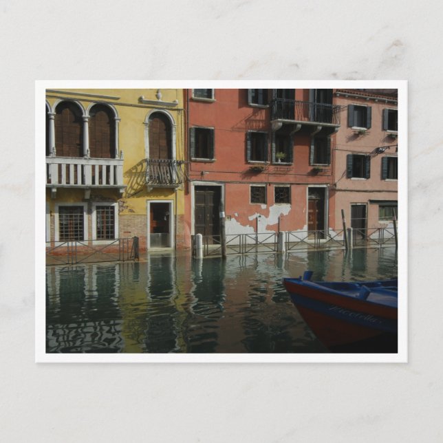 vykort - kanal i Venedig, Italien (Framsida)