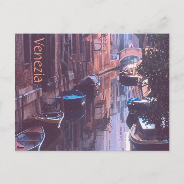 vykort, "KANALER AV VENICE"/VENEZIA Vykort (Framsida)