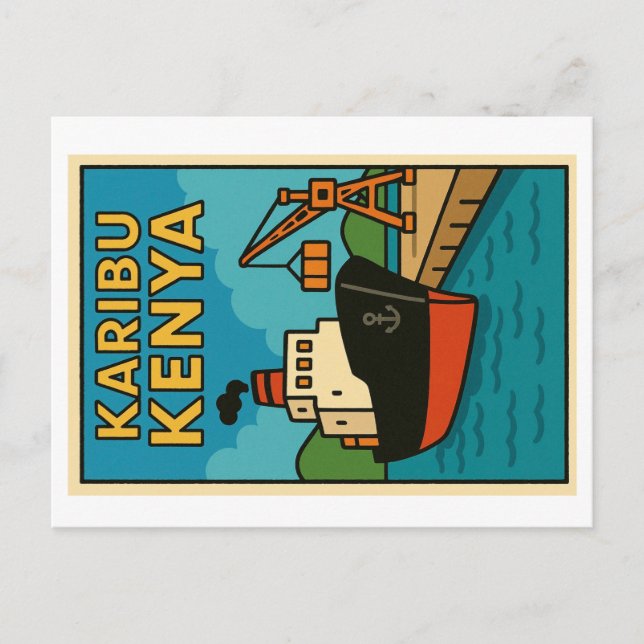 vykort - Karibu Kenya (Framsida)