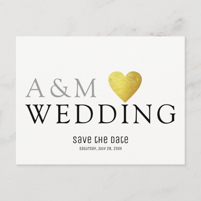 vykort kärlek bröllop för Spara datum inbjudan (Framsida)