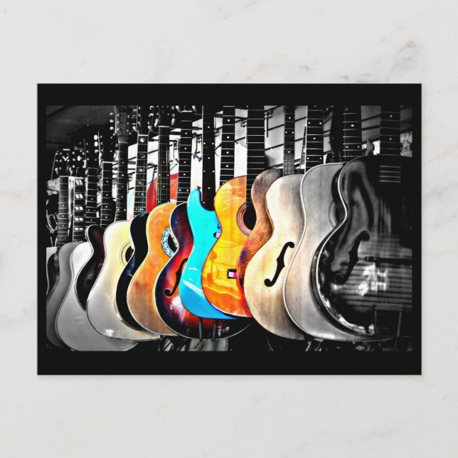 vykort - Kärlek, konst-Guitars 2 (Framsida)