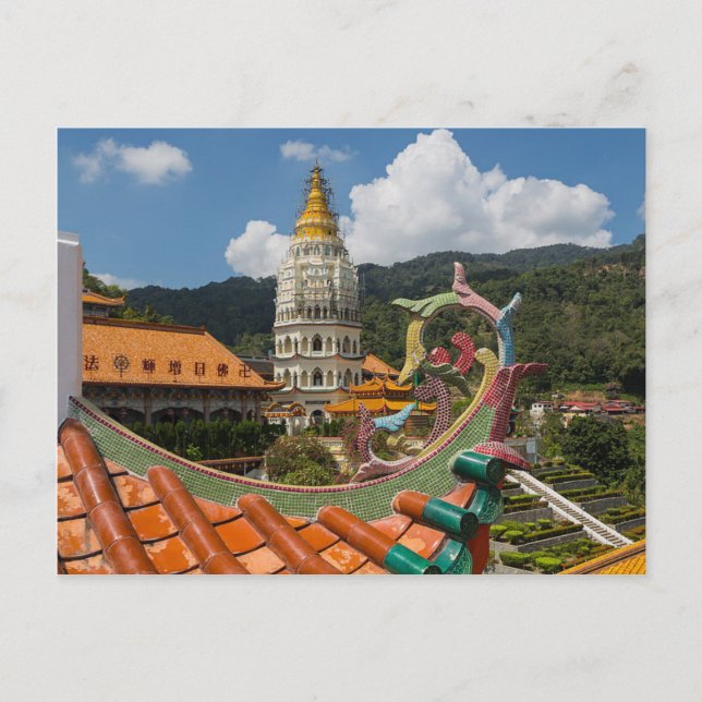 vykort Kek Lok Si i Penang, Malaysia (Framsida)