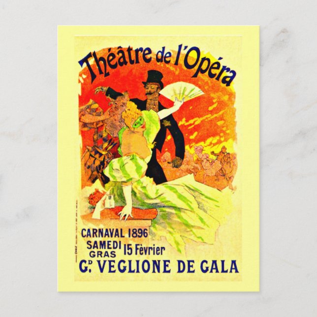 Vykort-Klassisk/Gammal-Jules Chéret 1 Vykort (Framsida)