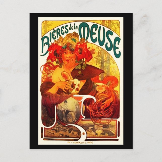 vykort - Klassiskt/Vintage Art-Mucha 21 (Framsida)