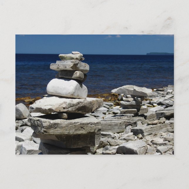 Vykort - Knivekar vid Door Bluff i Door County, WI (Framsida)
