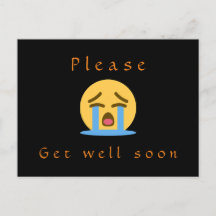 Vykort: Kom snart, gråt emoji