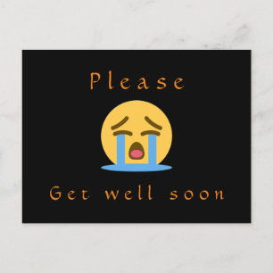 Vykort: Kom snart, gråt emoji Vykort